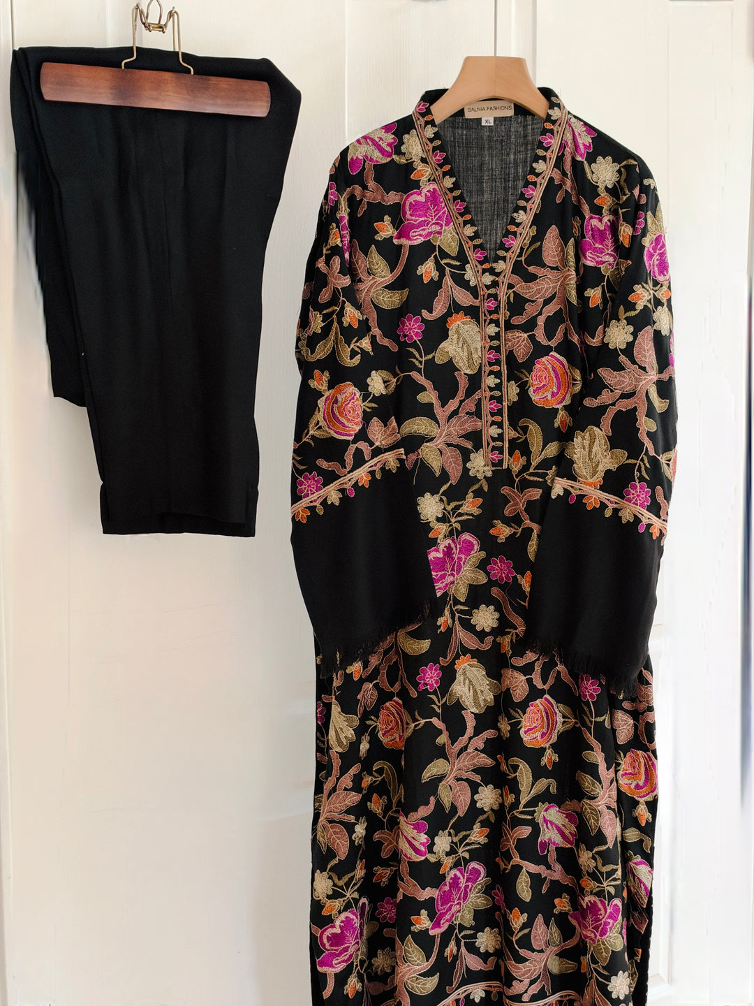 AARI EMBROIDERED PASHMINA KAFTAN SFP19