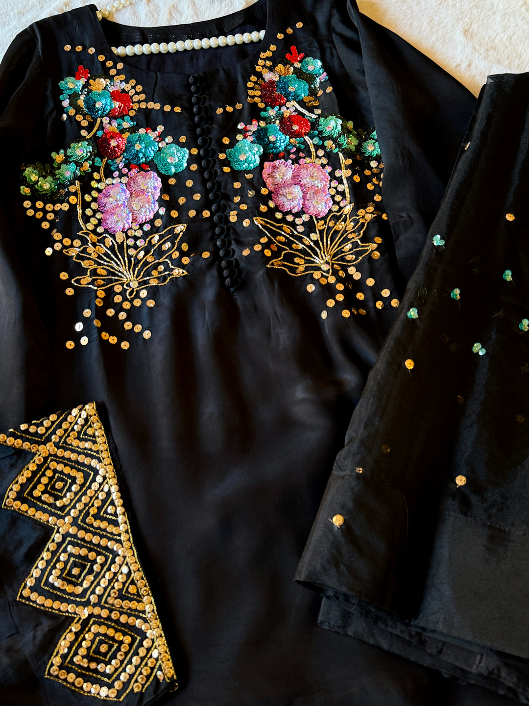 MUSE INSPIRED SILK FARSHI SHALWAR FRSH13