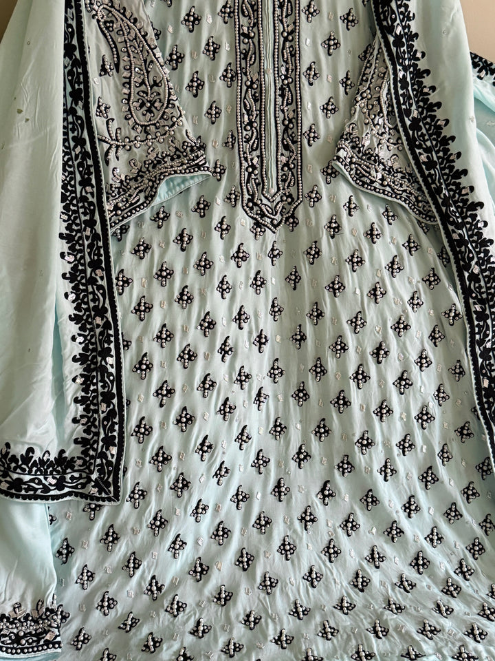 HEAVY PARTYWEAR PEARLWORK SUIT ALPW03