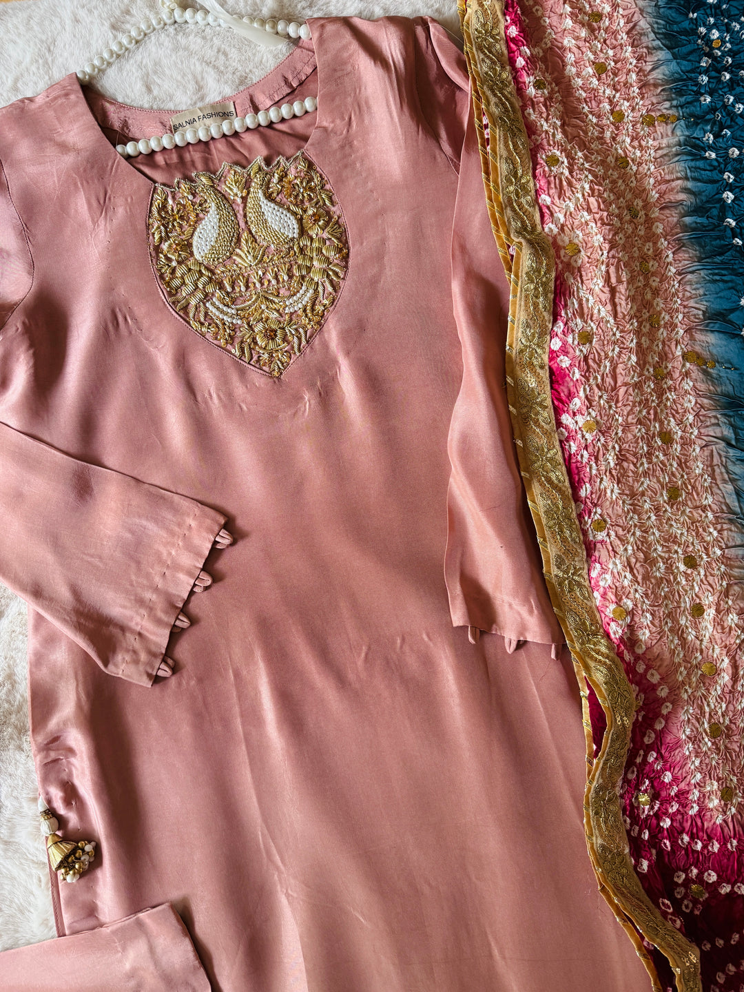 CUSTOM SERIES PURE SILK CHUNRI SUITS CHSF08