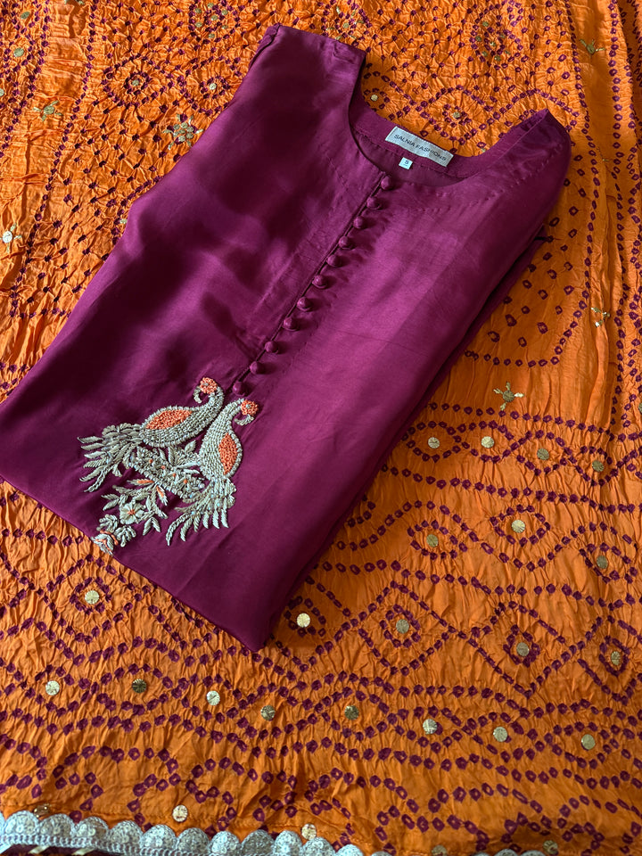 CUSTOM SERIES PURE SILK CHUNRI SUITS CHSF07