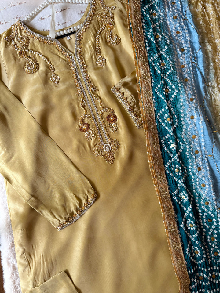 CUSTOM SERIES PURE SILK CHUNRI SUITS CHSF06
