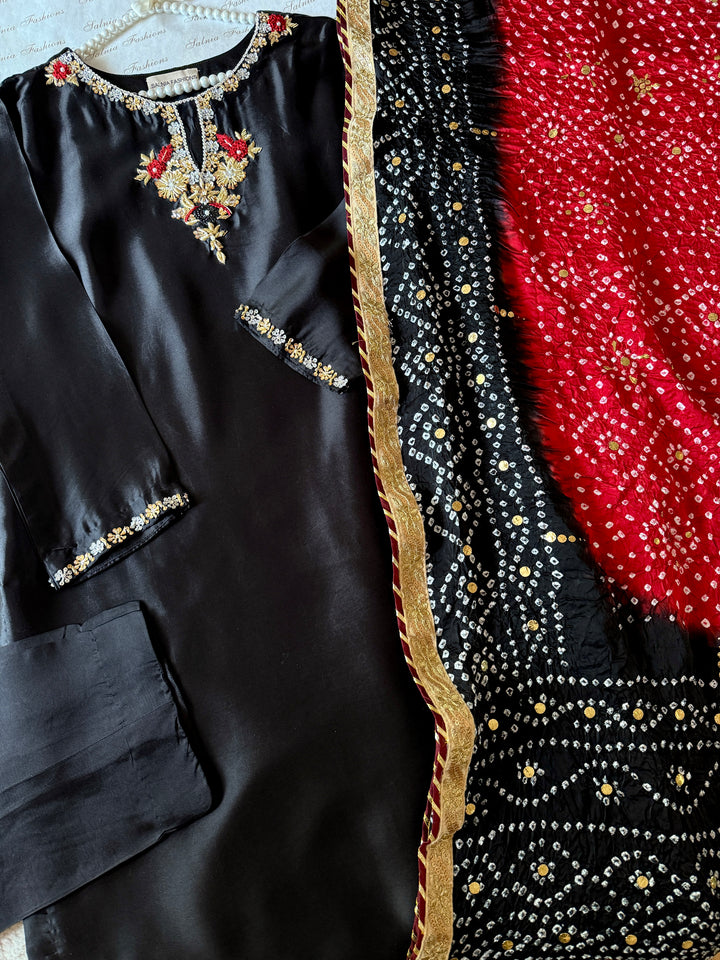 CUSTOM SERIES PURE SILK CHUNRI SUITS CHSF03