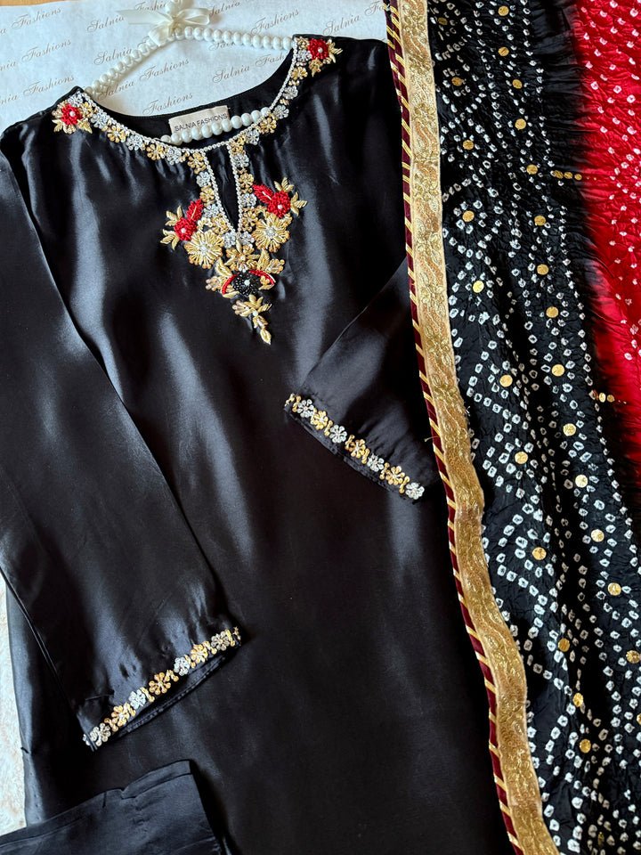 CUSTOM SERIES PURE SILK CHUNRI SUITS CHSF03