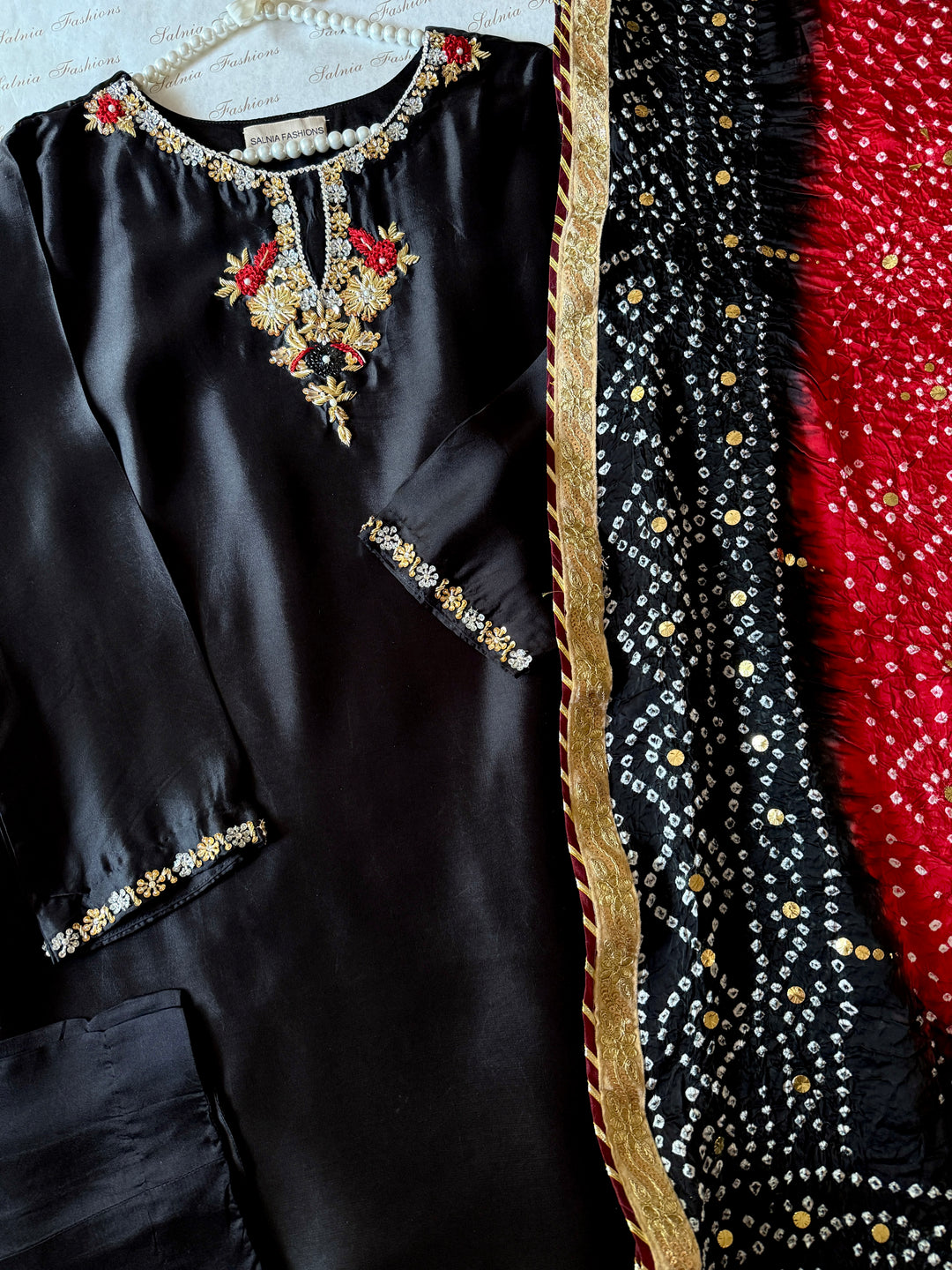 CUSTOM SERIES PURE SILK CHUNRI SUITS CHSF03