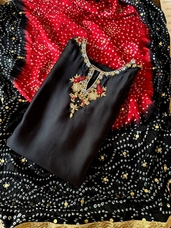 CUSTOM SERIES PURE SILK CHUNRI SUITS CHSF03