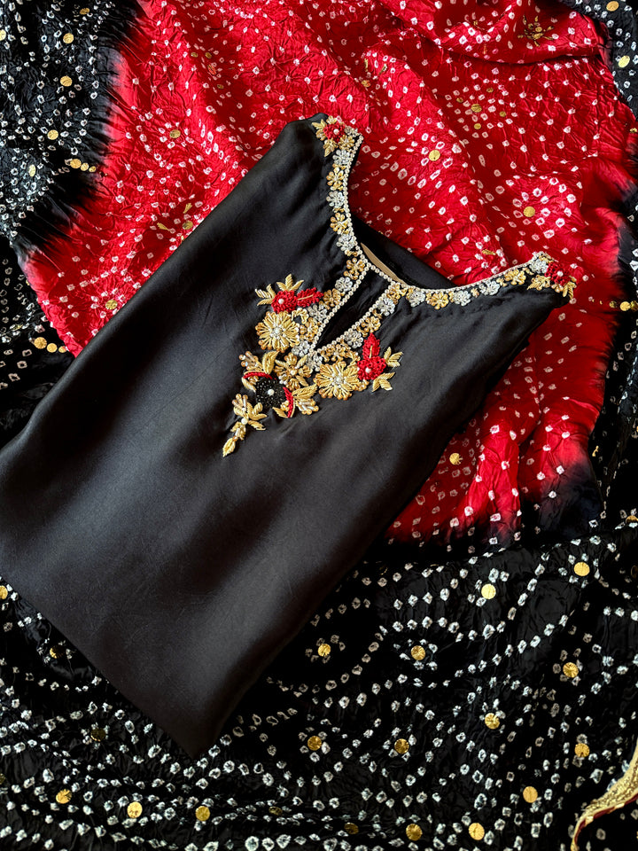 CUSTOM SERIES PURE SILK CHUNRI SUITS CHSF03