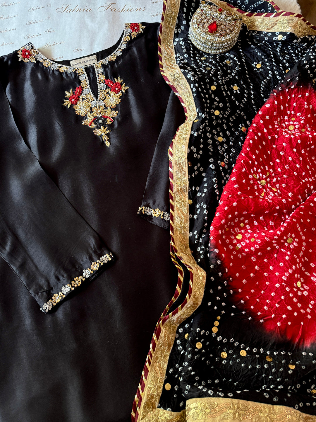 CUSTOM SERIES PURE SILK CHUNRI SUITS CHSF03