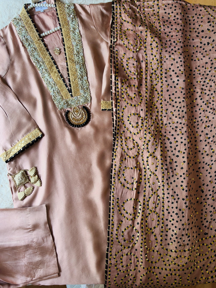 CUSTOM SERIES PURE SILK CHUNRI SUITS CHSF13