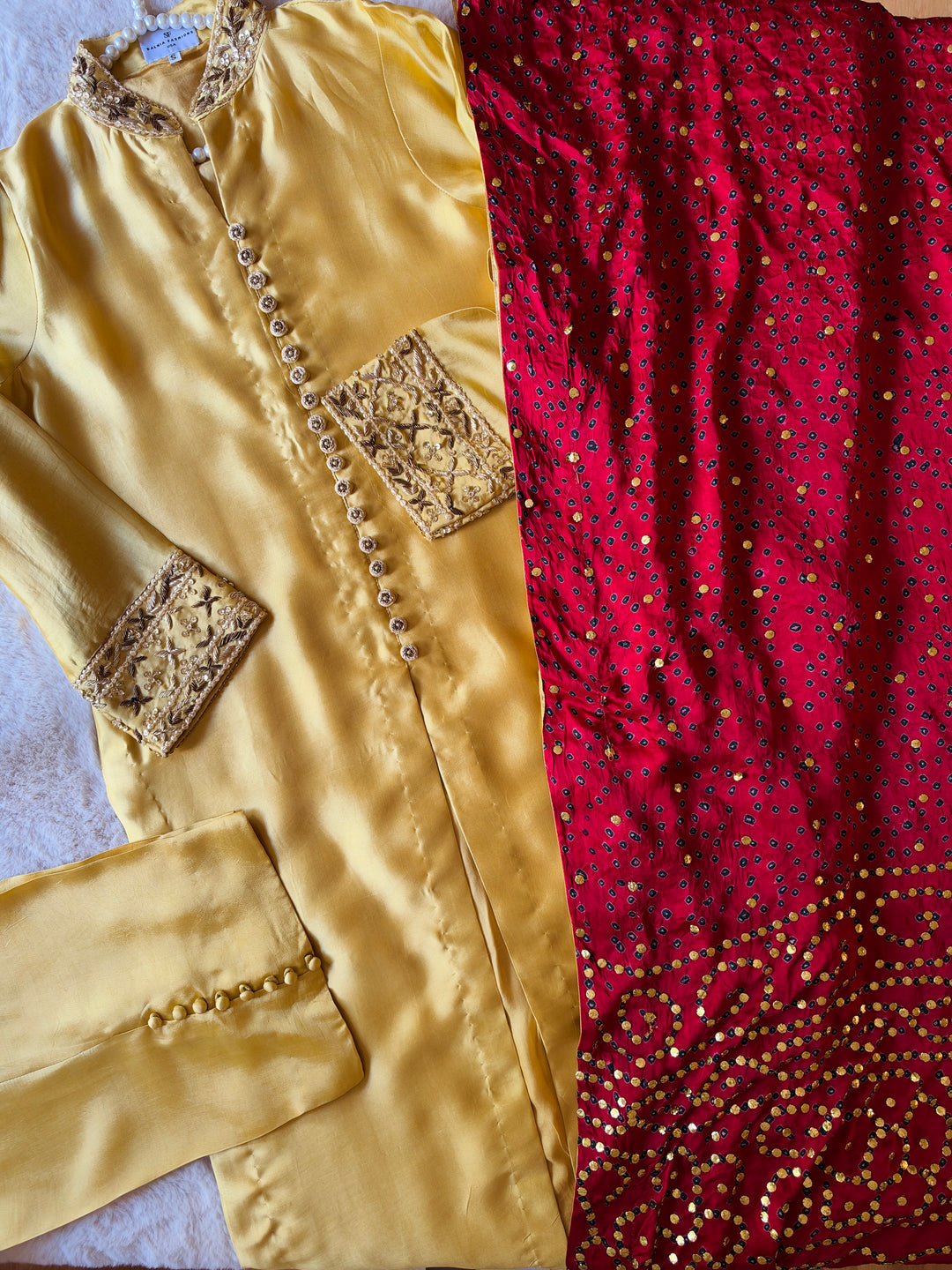 CUSTOM SERIES PURE SILK CHUNRI SUITS CHSF14