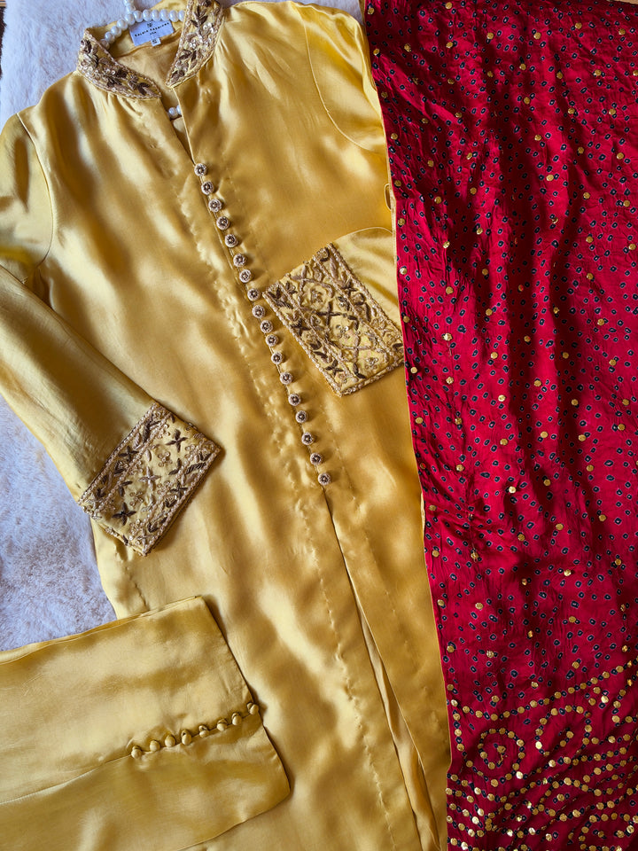 CUSTOM SERIES PURE SILK CHUNRI SUITS CHSF14
