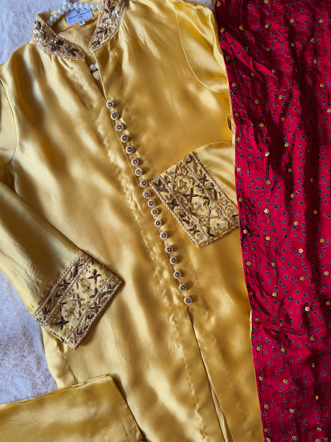 CUSTOM SERIES PURE SILK CHUNRI SUITS CHSF14