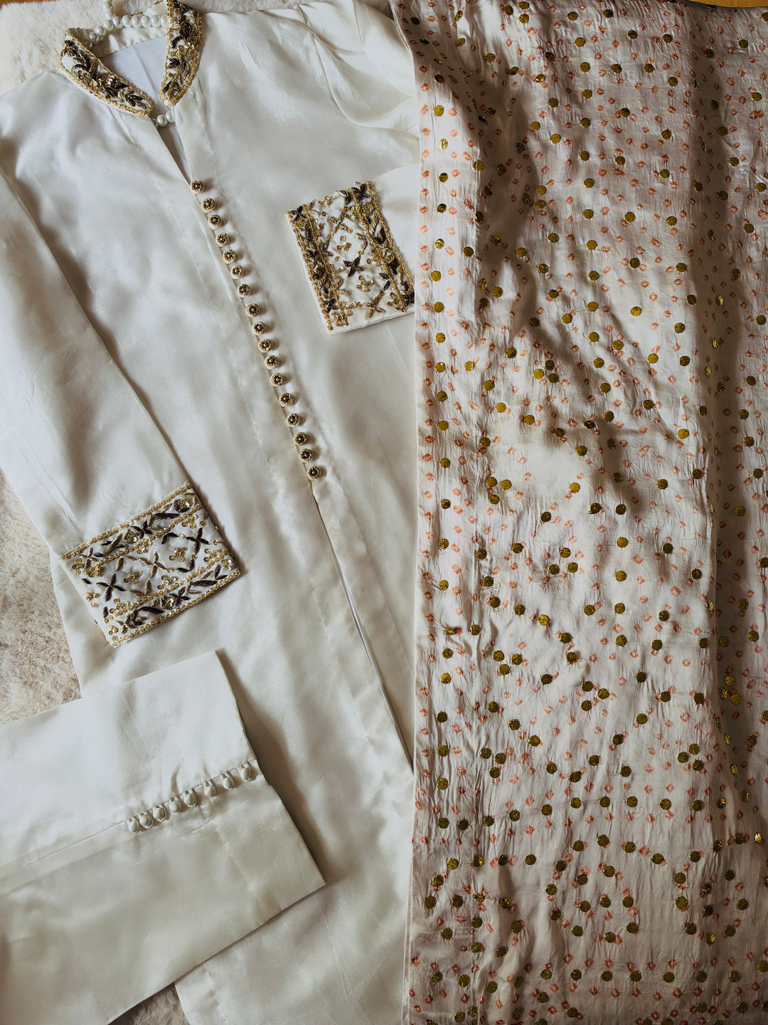 CUSTOM SERIES PURE SILK CHUNRI SUITS CHSF15