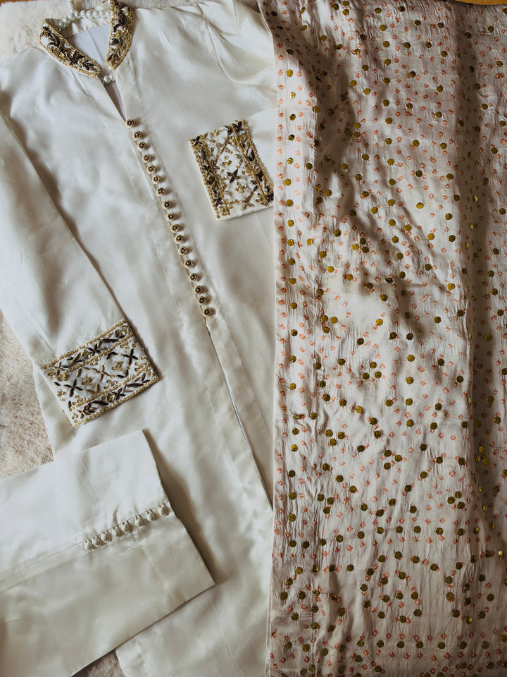 CUSTOM SERIES PURE SILK CHUNRI SUITS CHSF15