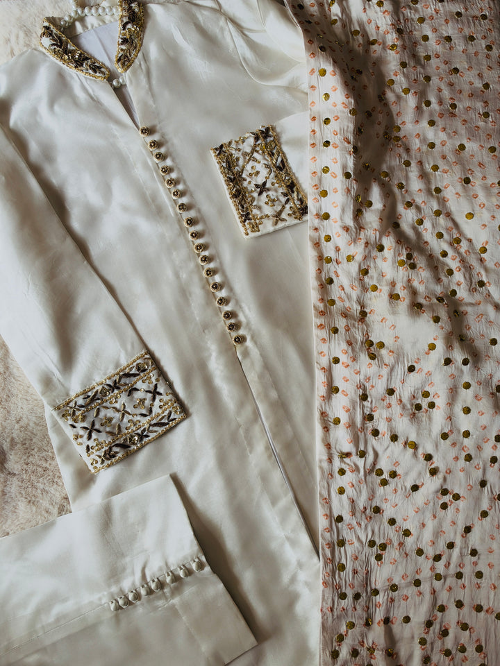 CUSTOM SERIES PURE SILK CHUNRI SUITS CHSF15