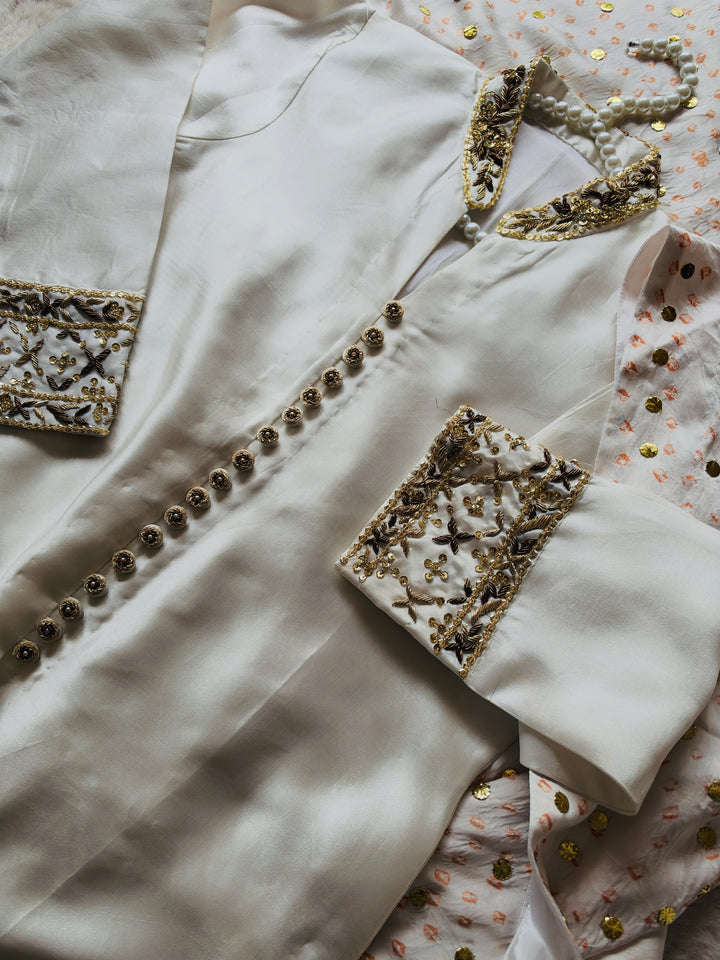 CUSTOM SERIES PURE SILK CHUNRI SUITS CHSF15