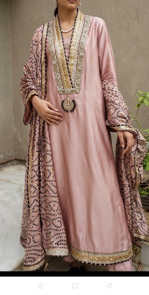 CUSTOM SERIES PURE SILK CHUNRI SUITS CHSF13