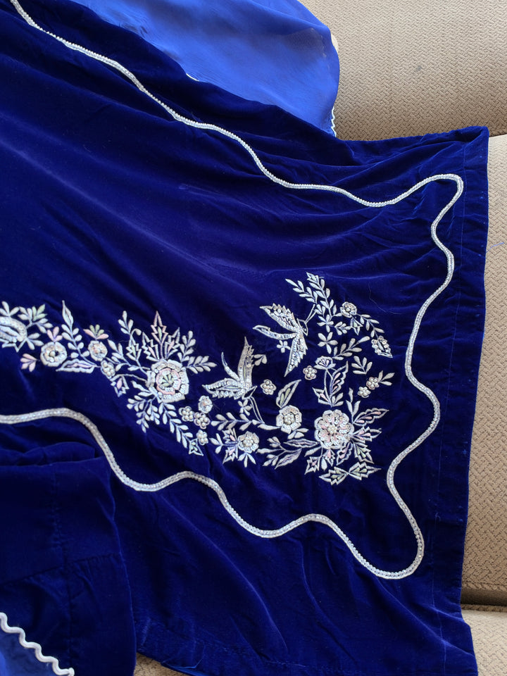 HANDWORK EMBROIDERED VELVET KAFTAN SFKF04