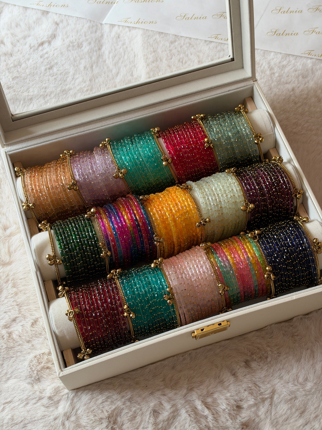 KASHMIRI RAINDROP GLASS BANGLES KHSF01