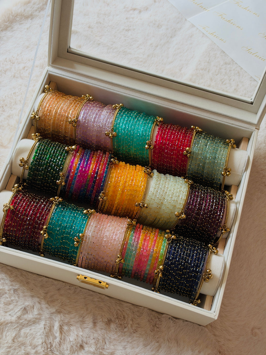 KASHMIRI RAINDROP GLASS BANGLES KHSF01