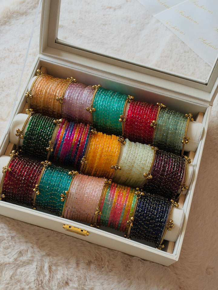 KASHMIRI RAINDROP GLASS BANGLES KHSF01
