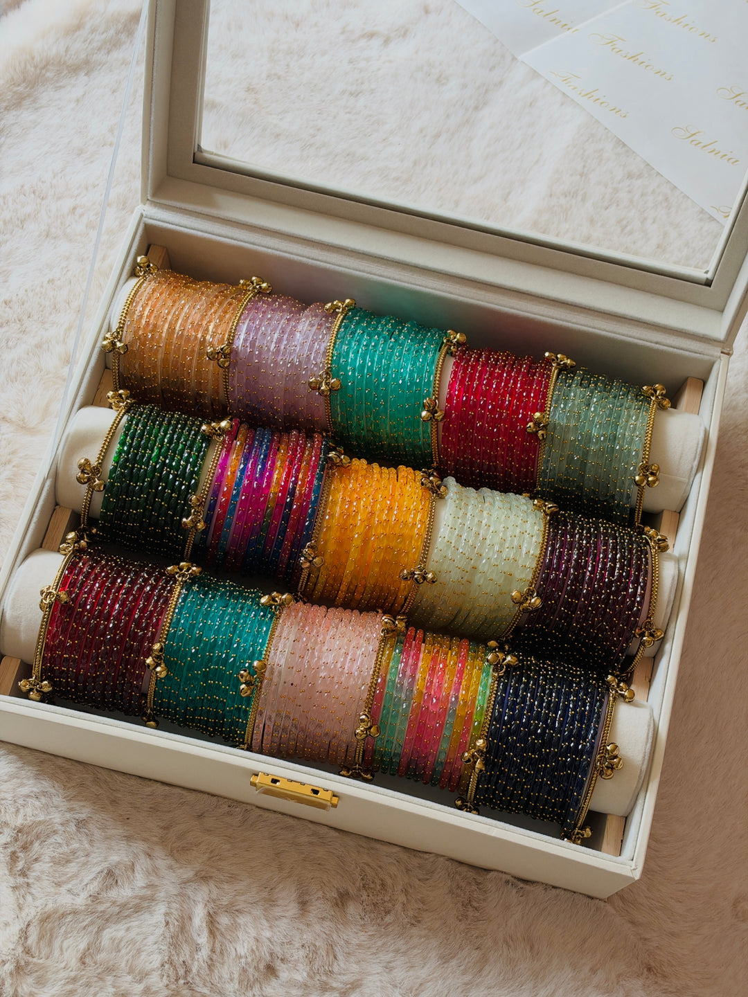 KASHMIRI RAINDROP GLASS BANGLES KHSF01