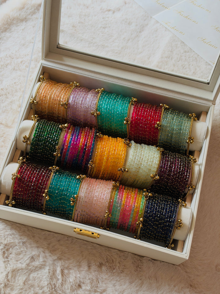 KASHMIRI RAINDROP GLASS BANGLES KHSF01