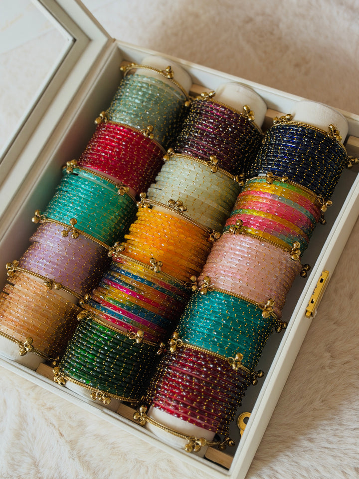 KASHMIRI RAINDROP GLASS BANGLES KHSF01