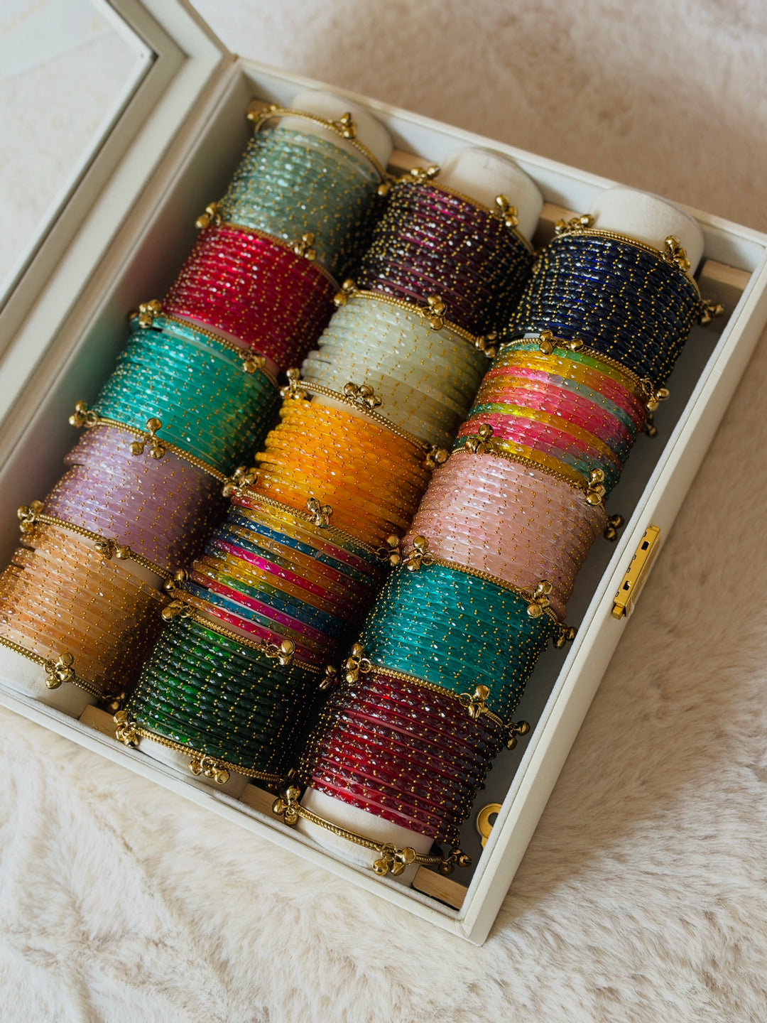 KASHMIRI RAINDROP GLASS BANGLES KHSF01