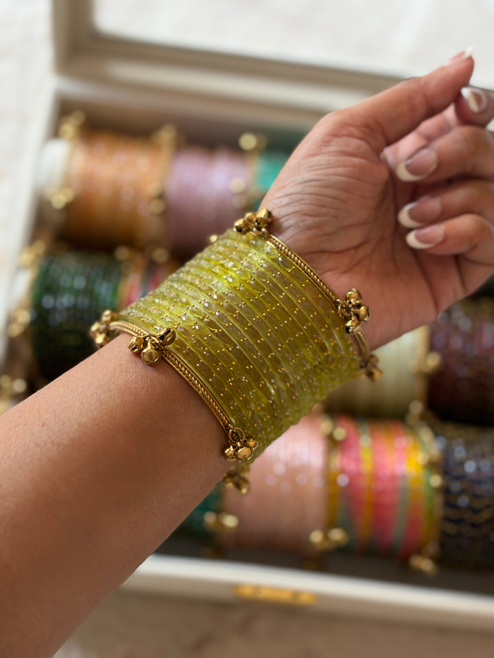 KASHMIRI RAINDROP GLASS BANGLES KHSF01