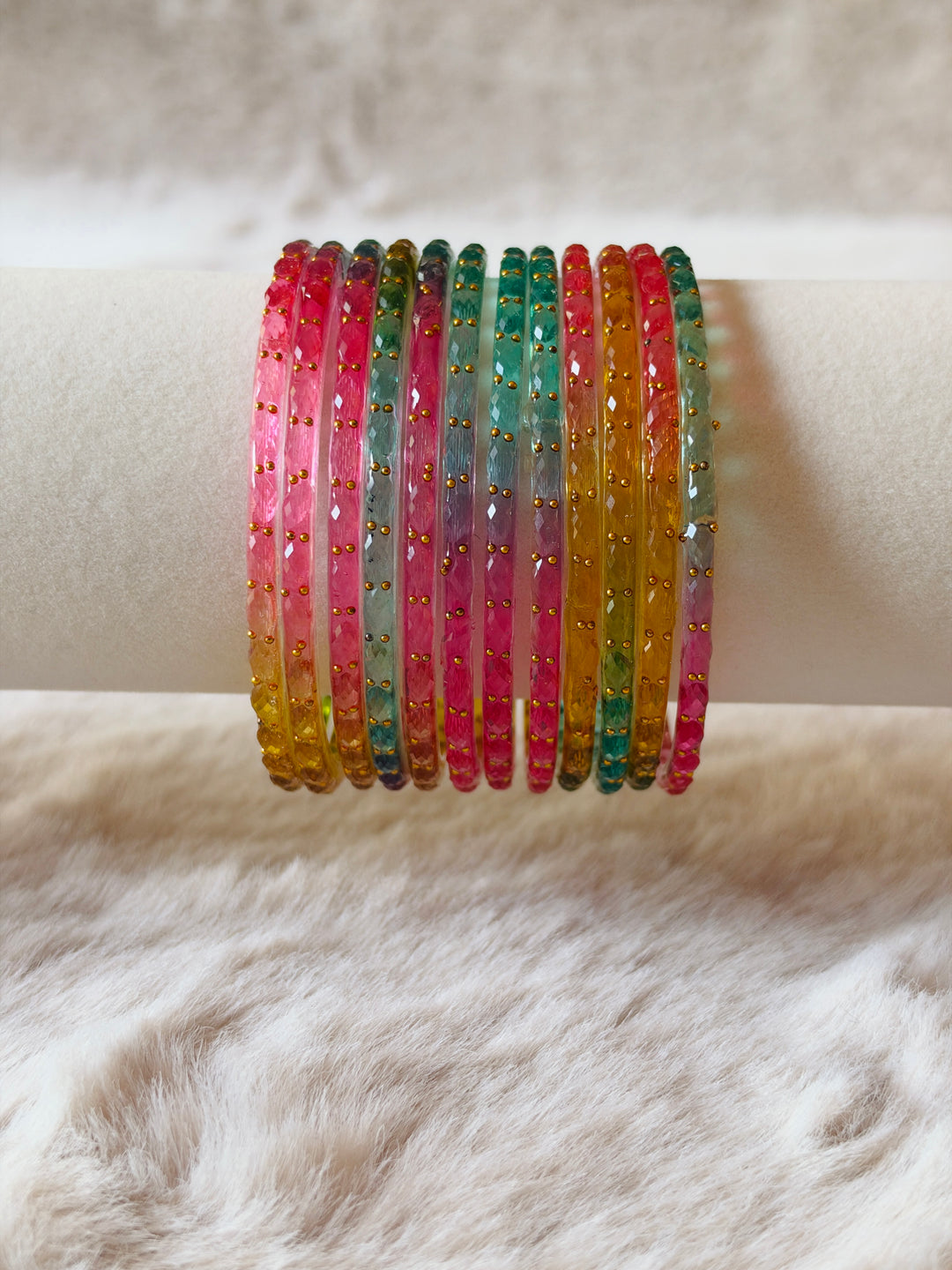 KASHMIRI RAINDROP GLASS BANGLES KHSF01