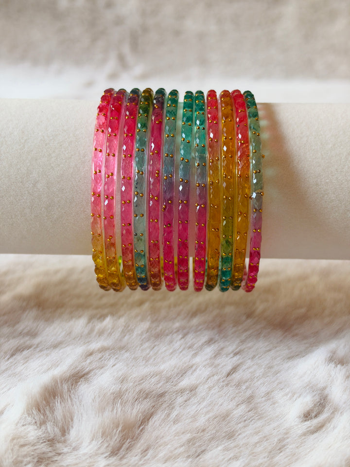 KASHMIRI RAINDROP GLASS BANGLES KHSF01