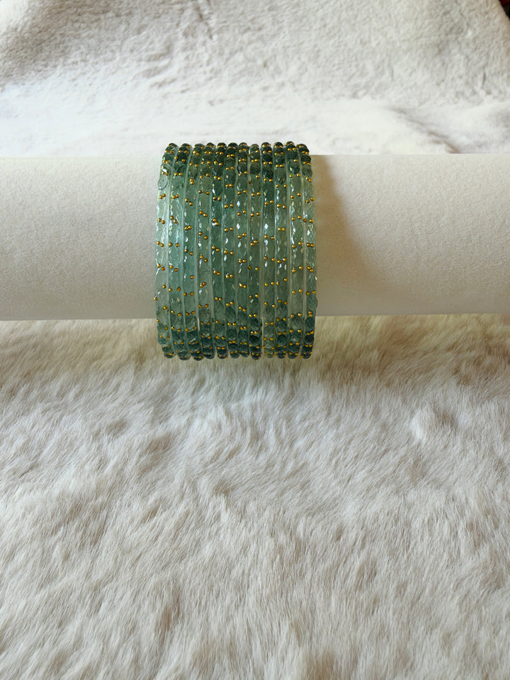 KASHMIRI RAINDROP GLASS BANGLES KHSF01