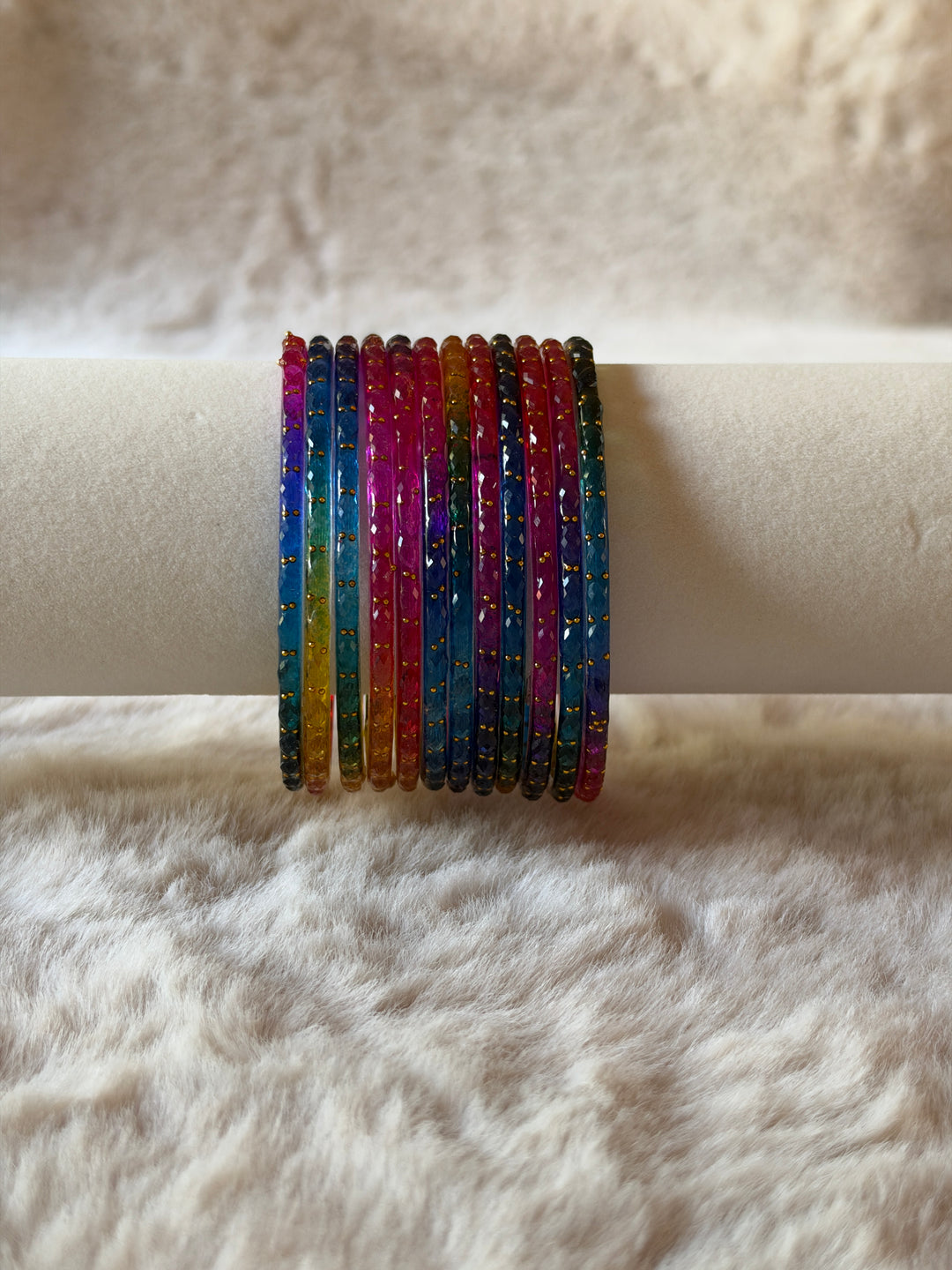 KASHMIRI RAINDROP GLASS BANGLES KHSF01