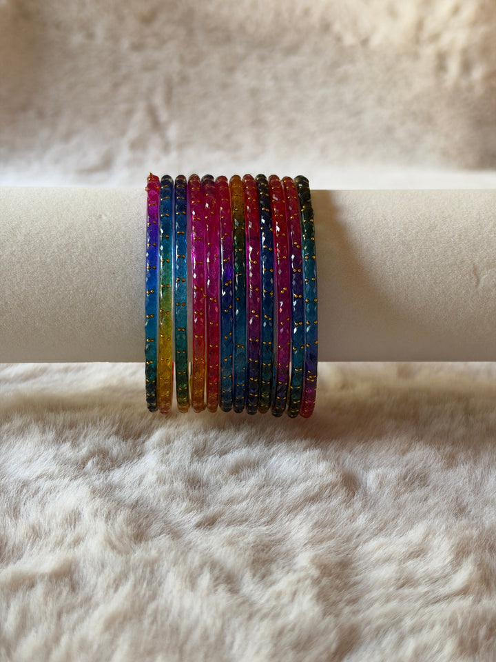 KASHMIRI RAINDROP GLASS BANGLES KHSF01