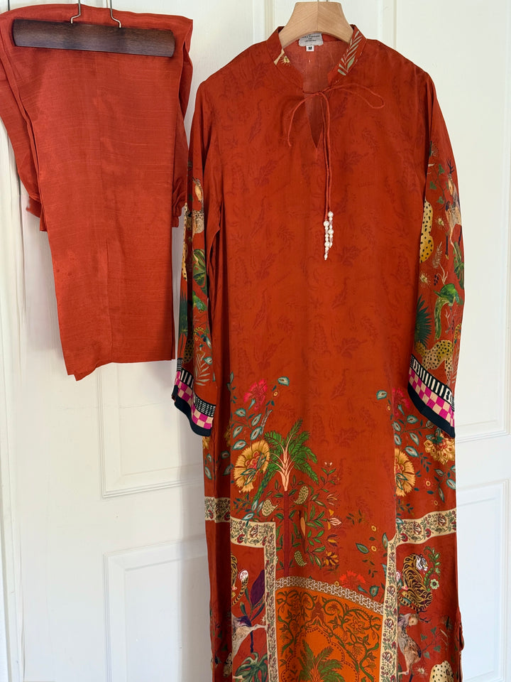 PURE CREPE SILK FUSION KAFTAN SFKF03