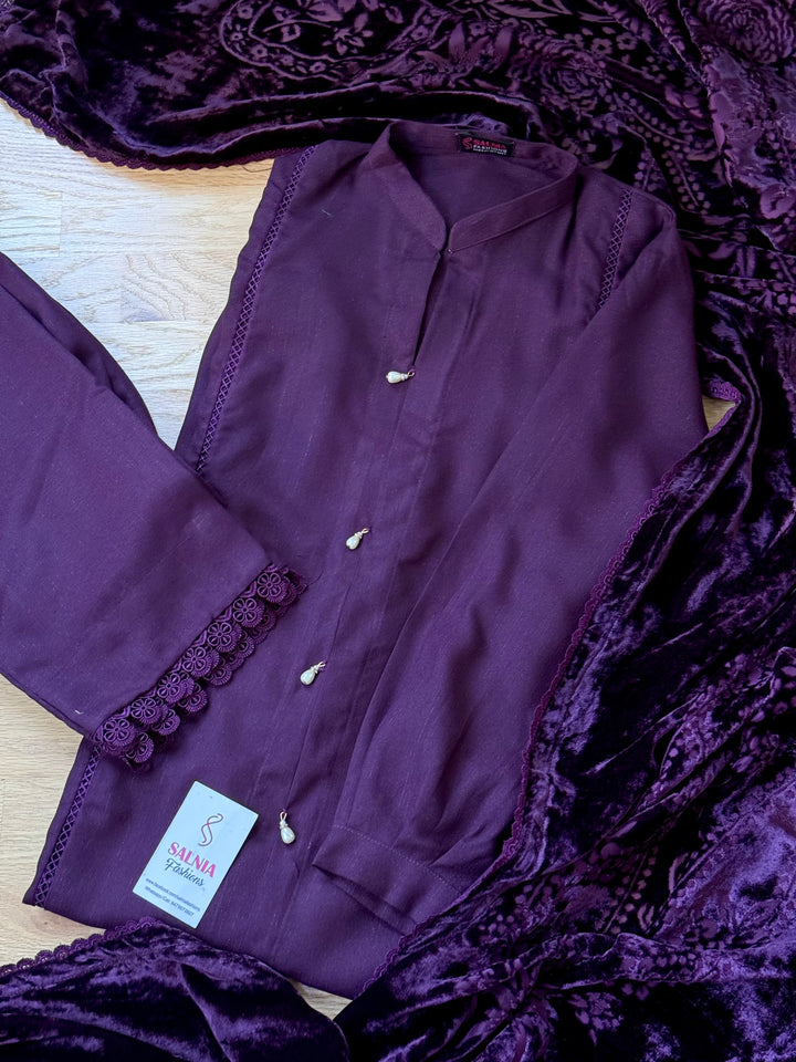 LINEN SUIT WITH PALACHI DUPATTA PLSF06