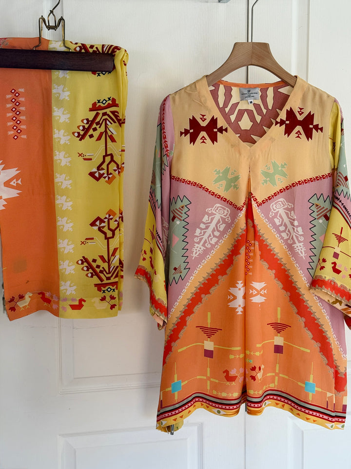 PURE CREPE SILK SUMMER FUSION CO-ORDS SFAZ01