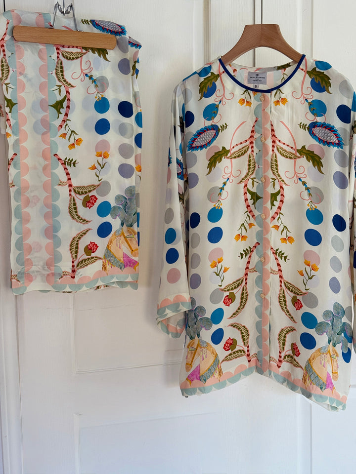 PURE CREPE SILK SUMMER FUSION CO-ORDS SFAZ15