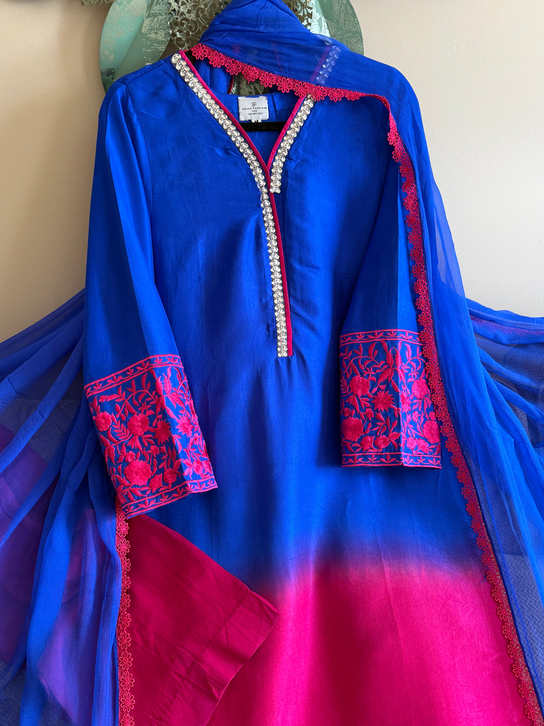 PURE 80GM RAW SILK EMBROIDERED SUIT RWSF04