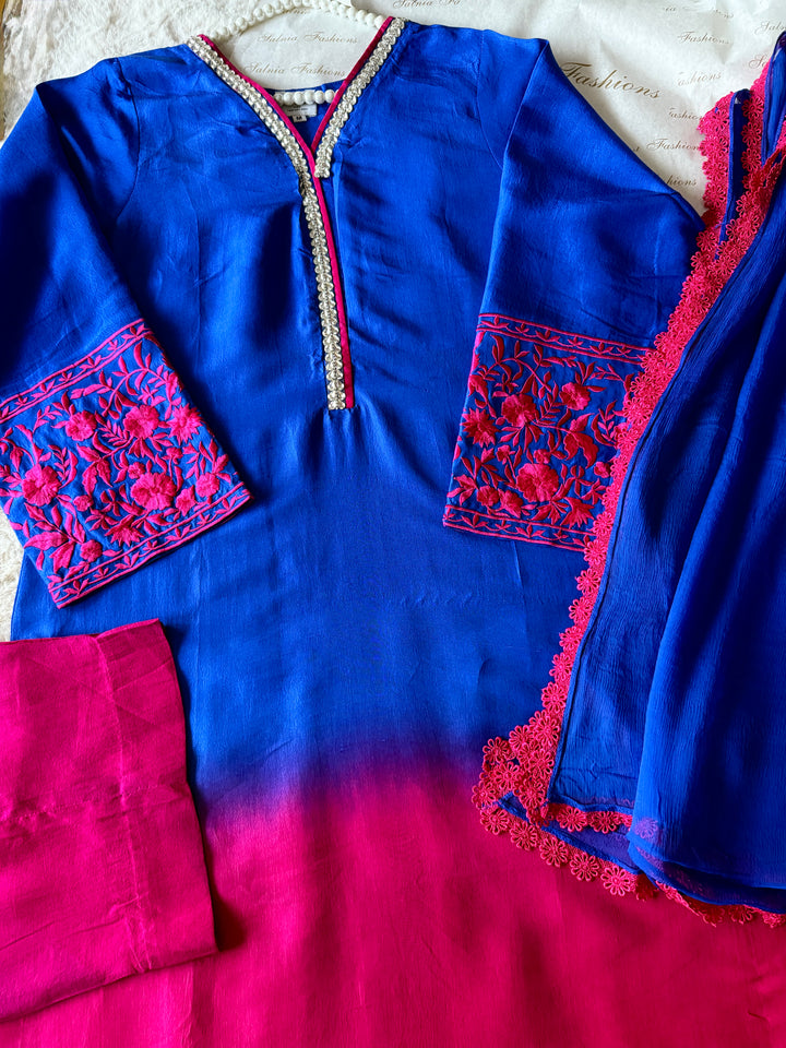 PURE 80GM RAW SILK EMBROIDERED SUIT RWSF04