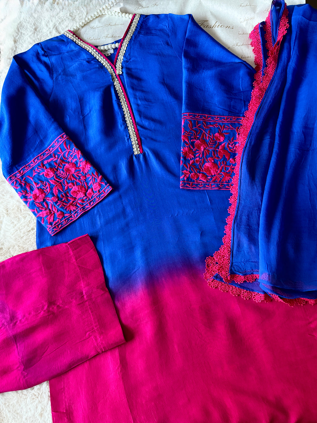 PURE 80GM RAW SILK EMBROIDERED SUIT RWSF04