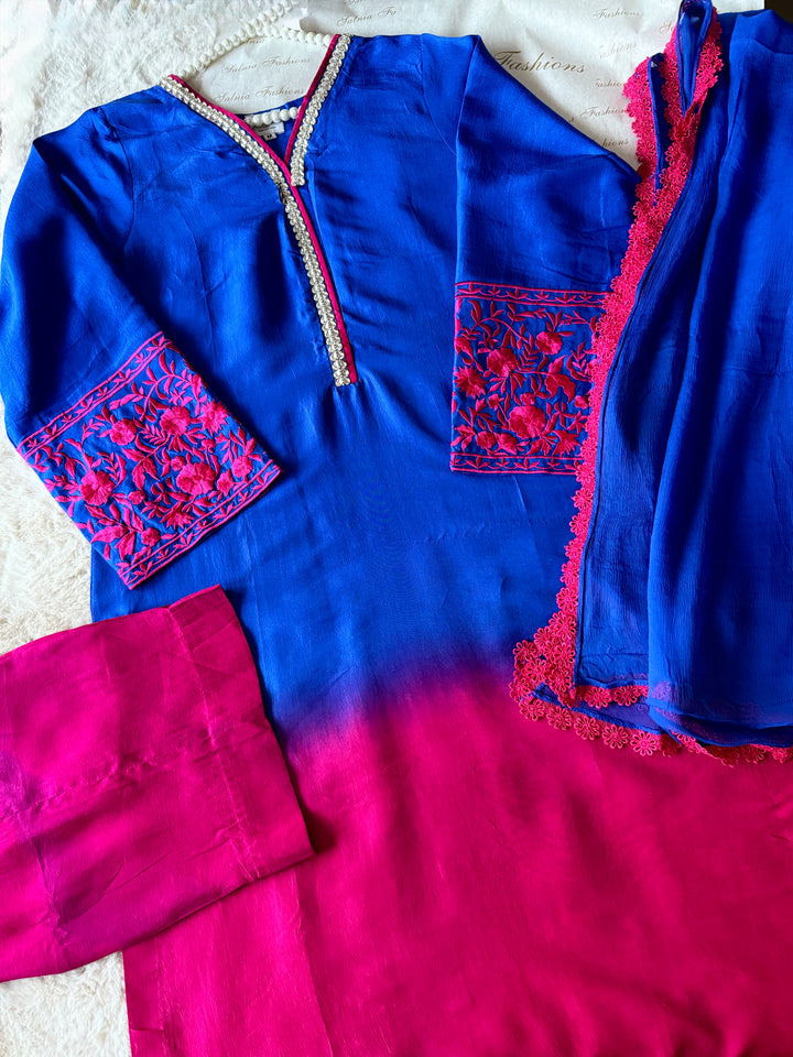 PURE 80GM RAW SILK EMBROIDERED SUIT RWSF04