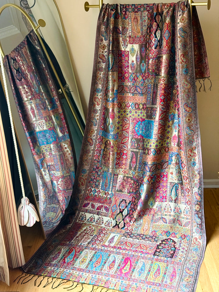 KHANI MOONLIGHT WOVEN PASHMINA SHAWL KHSF02