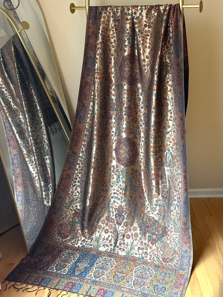 KHANI MOONLIGHT WOVEN PASHMINA SHAWL KHSF07