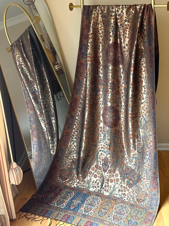 KHANI MOONLIGHT WOVEN PASHMINA SHAWL KHSF07
