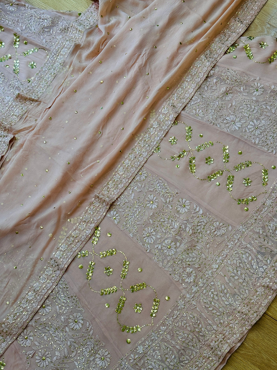 CHIKANKARI  MUKESH HEAVY FROCK CHSF07