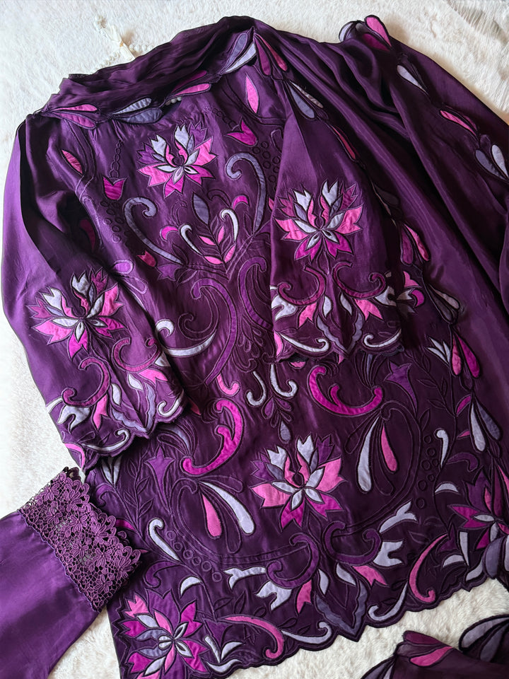 DRAPE DUPATTA EMBROIDERED SKINNY SHALWAR SET DPSF02