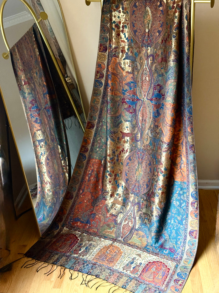 KHANI MOONLIGHT WOVEN PASHMINA SHAWL KHSF15