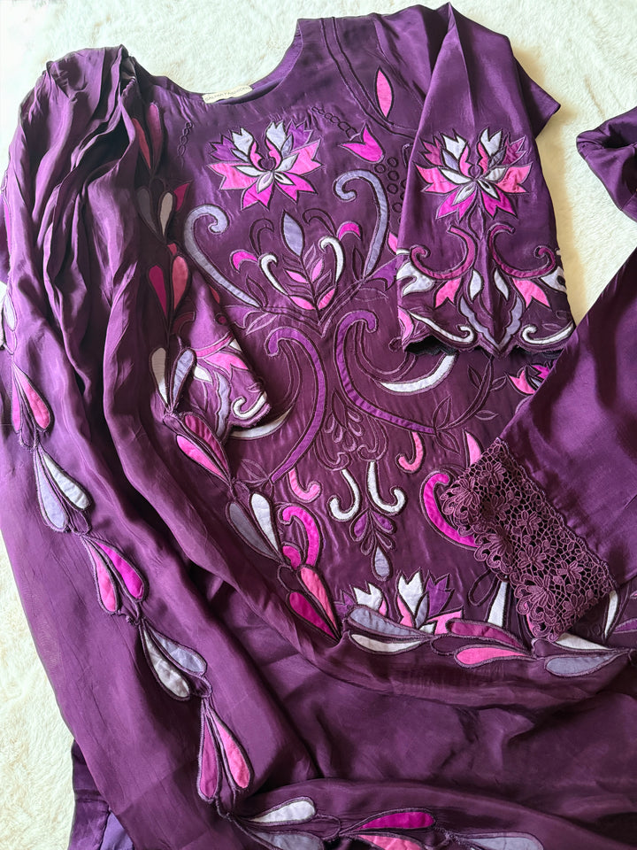 DRAPE DUPATTA EMBROIDERED SKINNY SHALWAR SET DPSF02